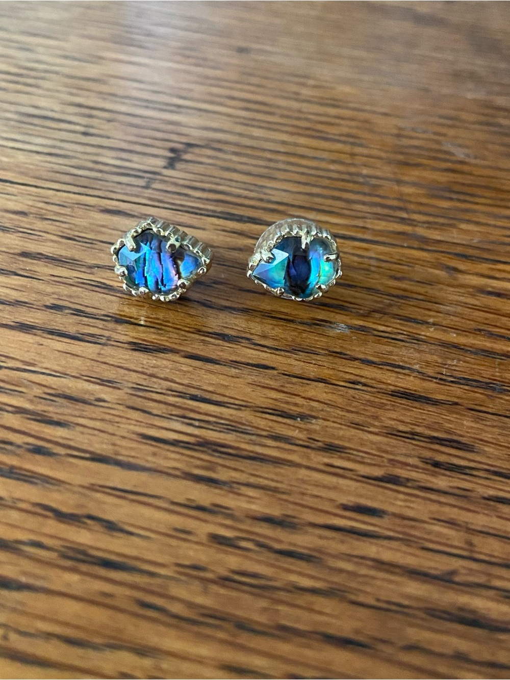 Kendra Scott Tessa Studs - Gold Abalone Shell-Style Stud Earrings - Iridescent